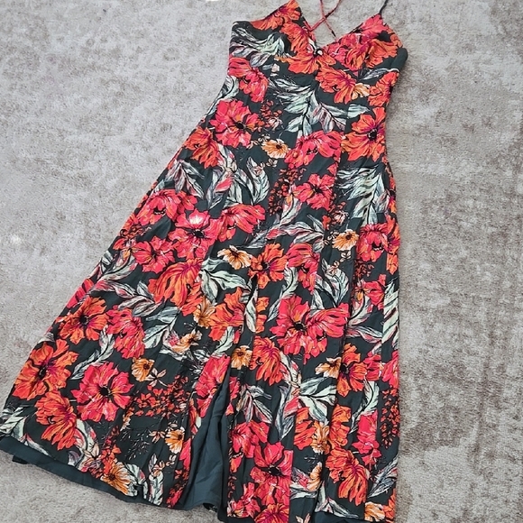 Leith Floral Green Maxi Dress Size Small - Picture 3 of 9